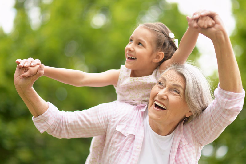 Dental Implant Patient Smiling With Her Niece