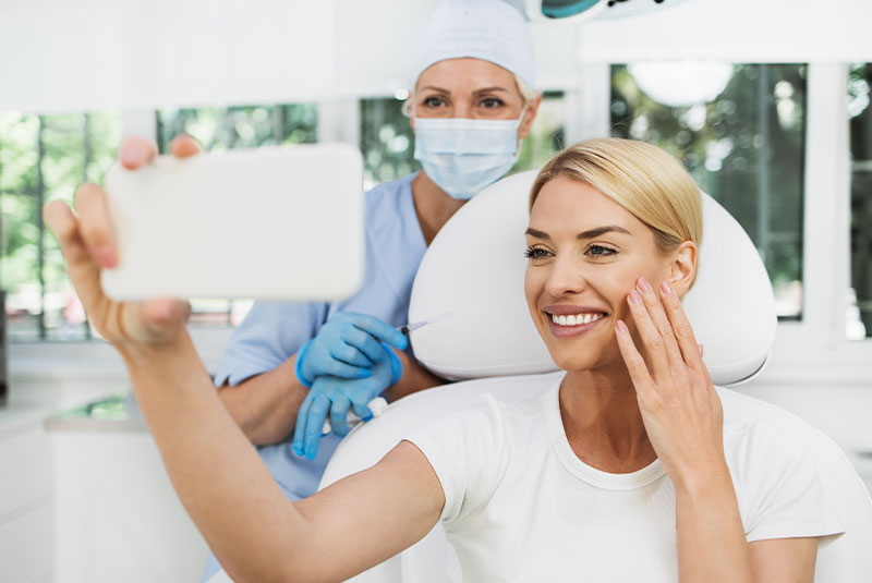 botox patient smiling